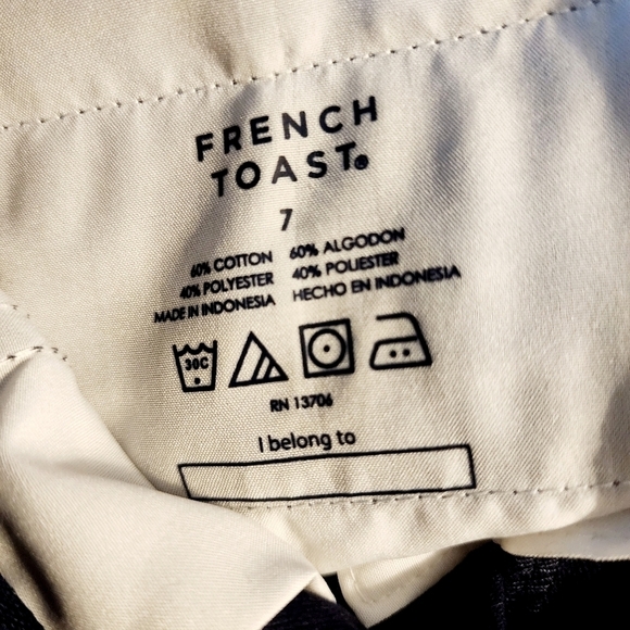 NWT French Toast Boy's Relaxed Fit Twill Pants Size 7 Navy Blue School New - Picture 3 of 5